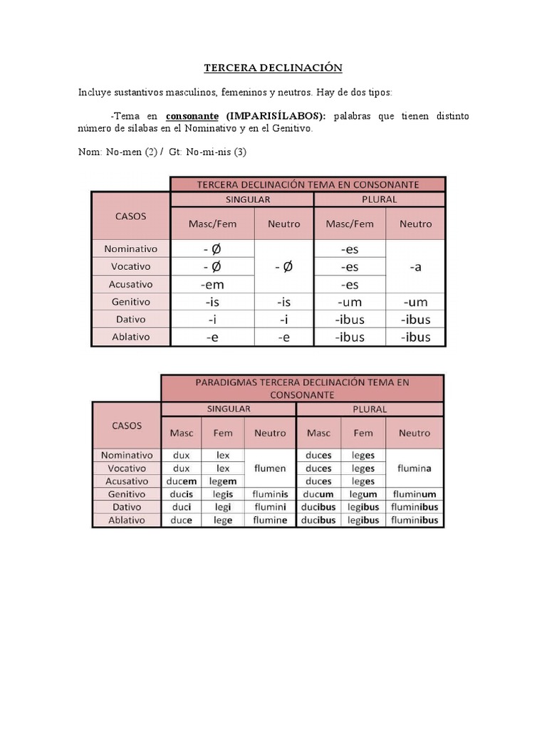 3 Declinación Frases en Latín PDF