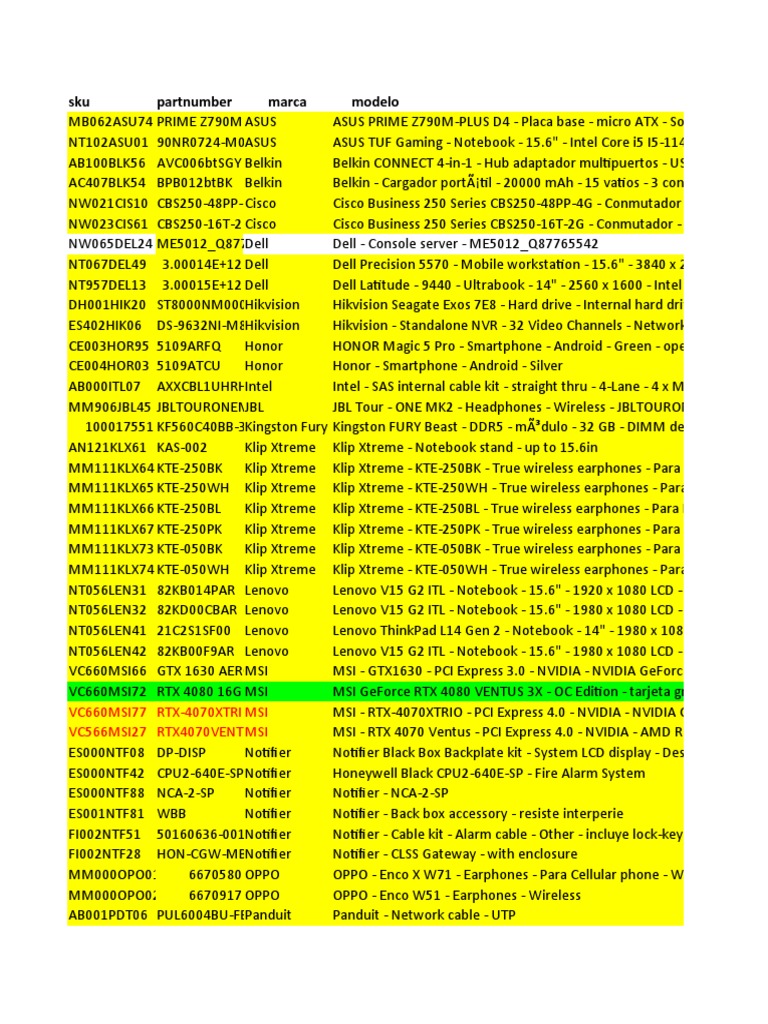 Lista 05062023 PDF Hdmi Intel