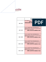 Horario de Clases, Ficha Médica, Operadores de Fórmulas