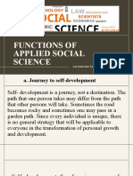 Functions of Applied Social Science, Tome