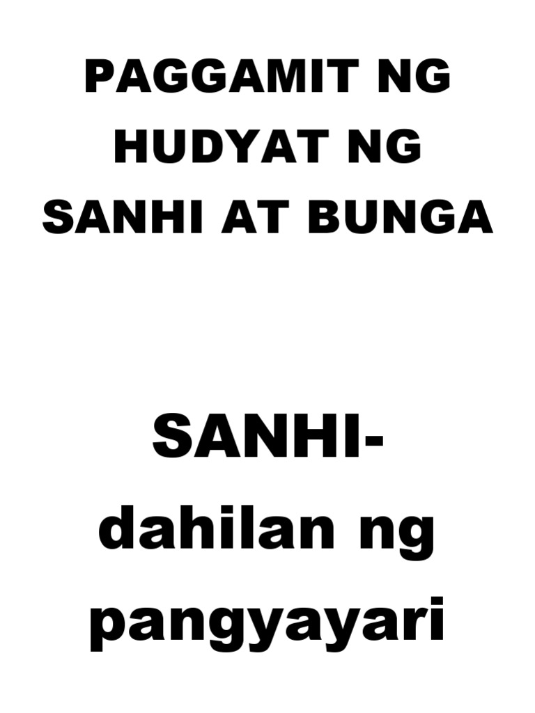 Paggamit NG Hudyat NG Sanhi at Bunga | PDF