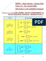 Integration - MTH0002 - Lecture Notes (2) - Spring 2023 - Dr. Fayad Galal 