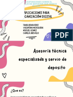 Aplicaciones para Organización Digital: Tania Benavides Valentina Mosquera Miguel Gomez Camila Arevalo