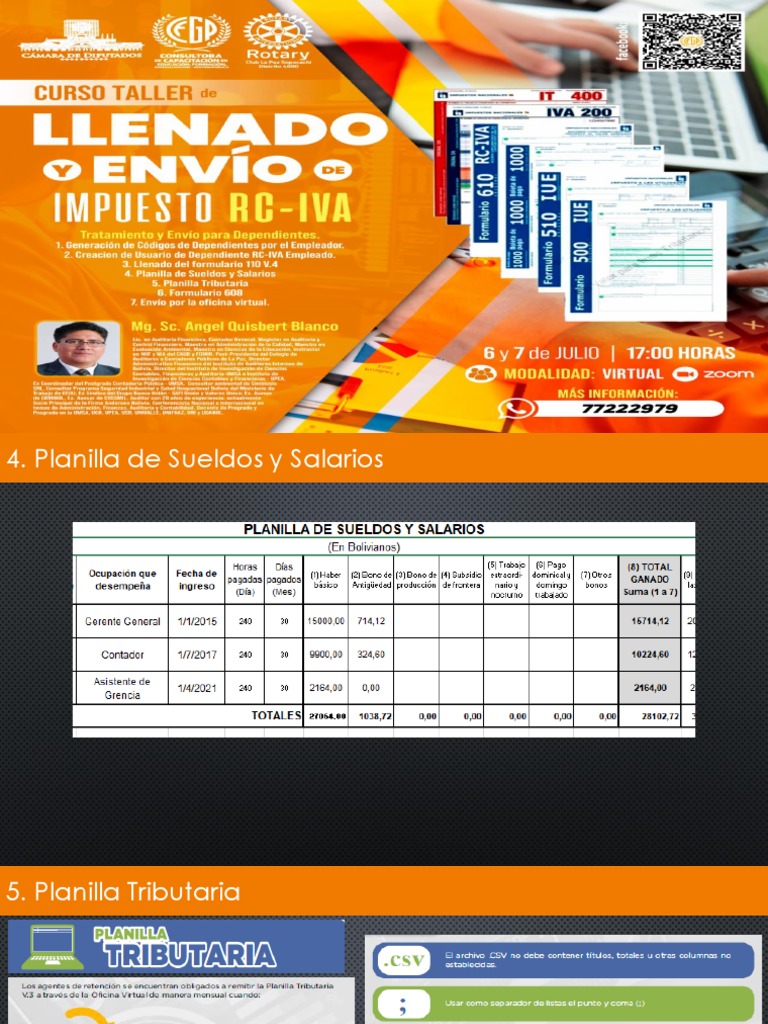 03 Planillas Form 608 y Envio | PDF | Finanzas del gobierno
