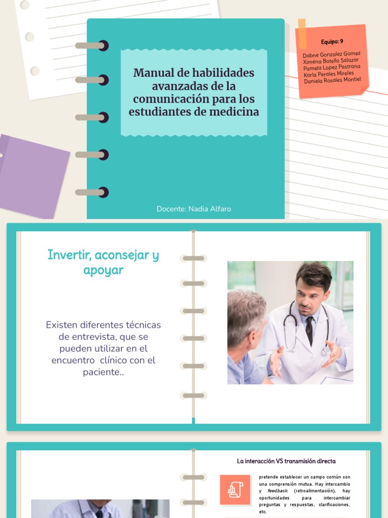 Equipo 9 Manual De Habilidades Avanzadas De La Comunicación Para Los