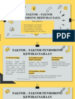 TUGAS 1. KEL 2. Faktor Pendorong Kewirausahaan