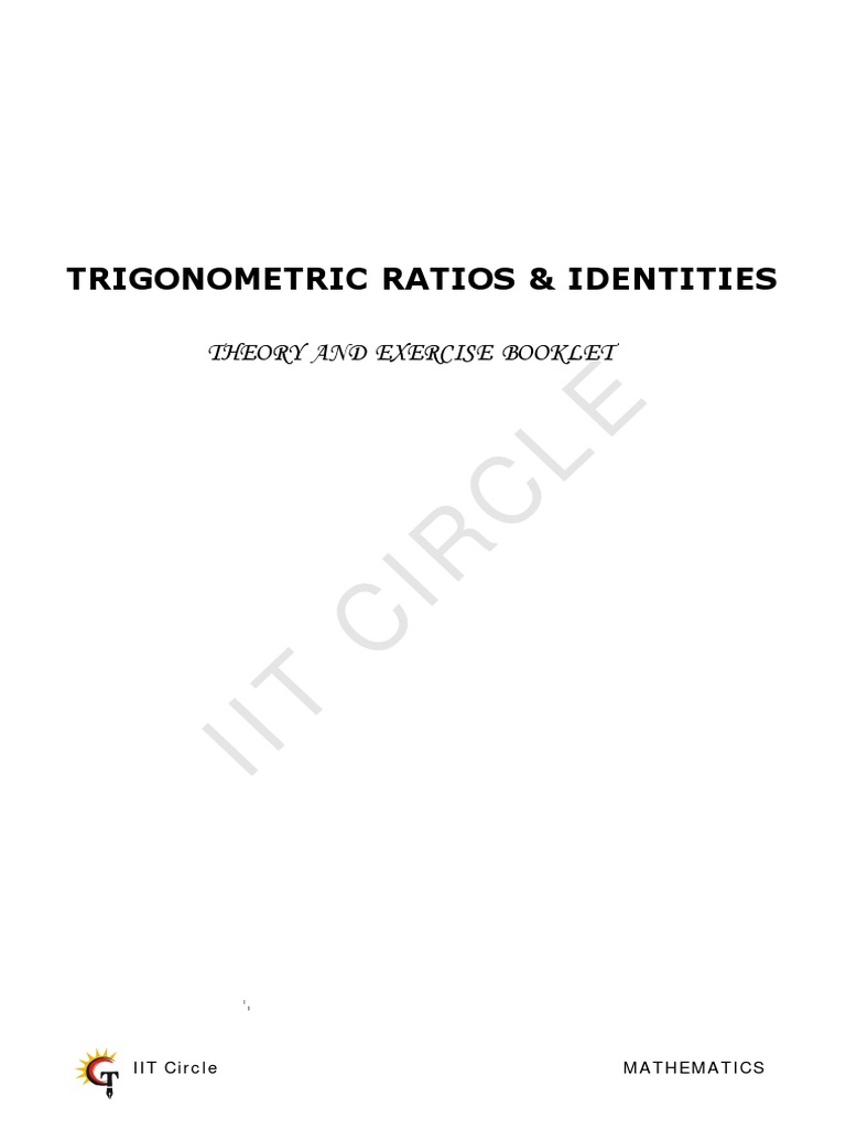 Trigonometric Ratios and Identities Guide | PDF | Trigonometric ...