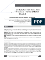 Detection of E. Coli by Culture From Human Water Consumption of Guaranda - Province of Bolivar (Ecuador)