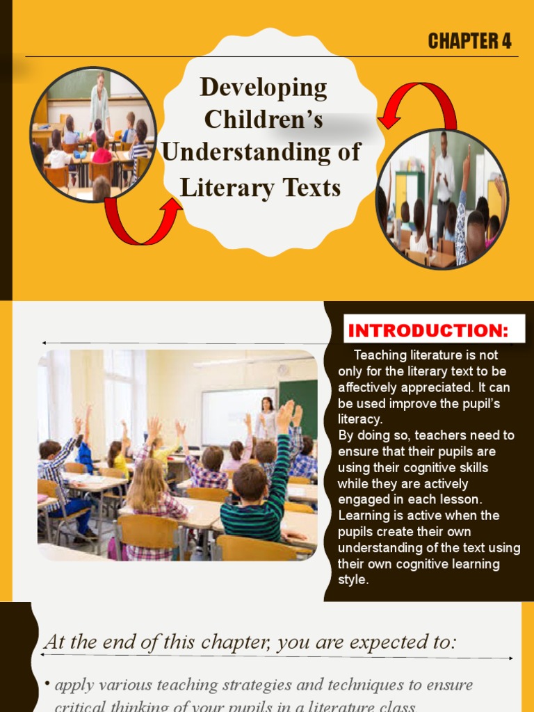 Chapter 4 Developing Childrens Understanding Of Literary Texts Pdf