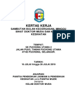 Kertas Kerja: Sambutan Bulan Kecergasan, Minggu Sihat Doktor Muda Dan Minggu Kesihatan