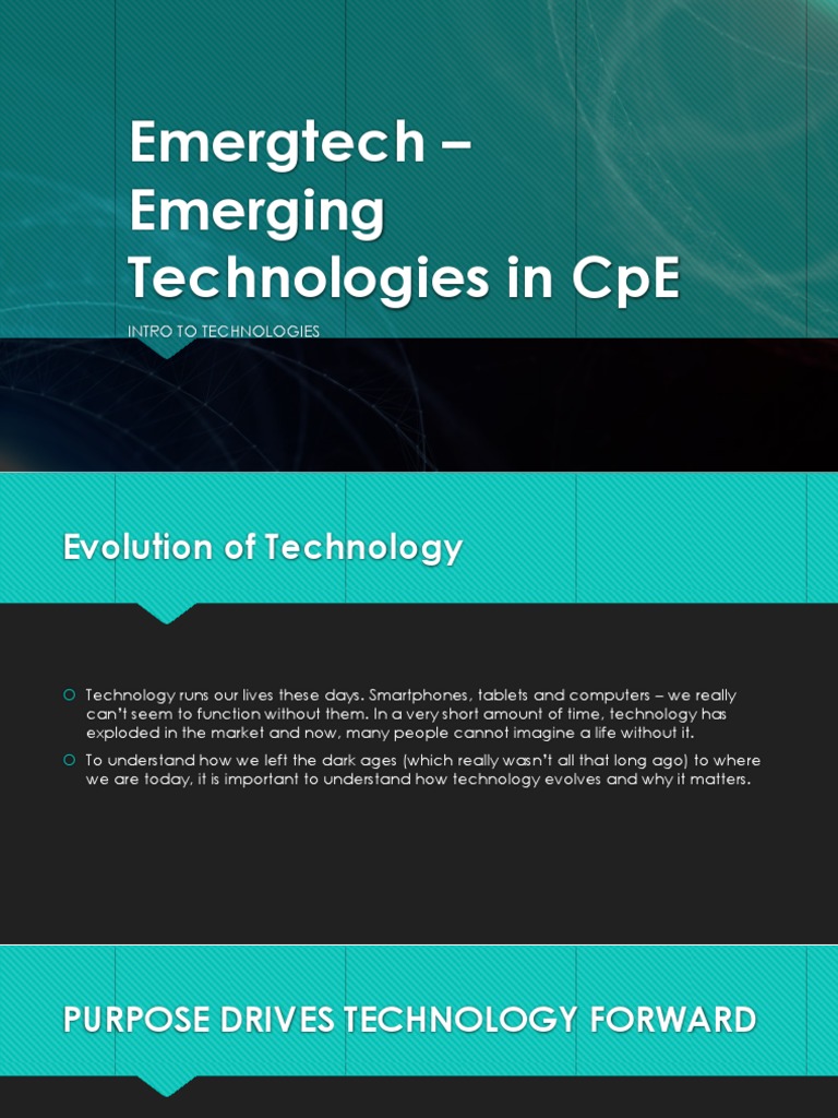 Emergtech - Evolution of Technology | PDF | Internet Of Things | Internet