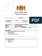 Lesson Plan (22 To 26 May) Sec - 4