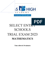 Test 29a Aims Sseq Mathematics March 2023 60 Questions