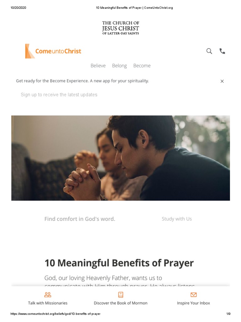 10 meaningful benefits of prayer 20 10 20 pdf prayer miracle