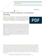 The Role of Lattice Dynamics in Ferroelectric Swit