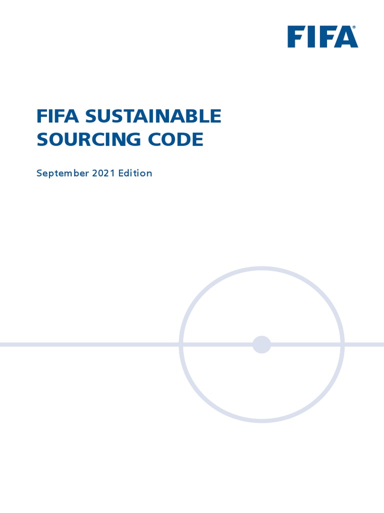 FIFA Sustainable Sourcing Code EN - Sept 2021 | PDF | Supply Chain ...