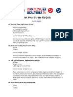 WFHT Test Your Stress Iq Quiz Answer Key Final