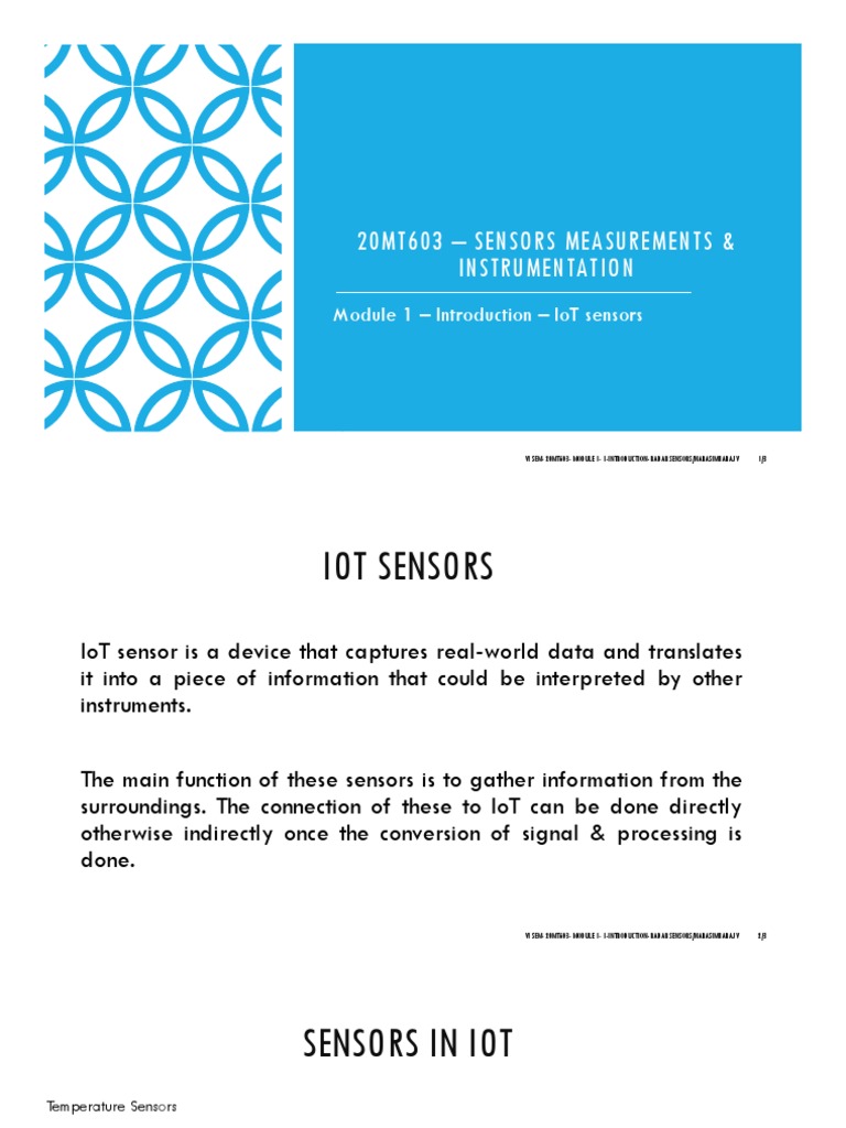 Application of Sensor in IoT PDF