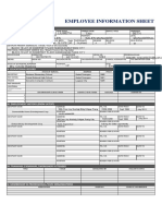 Employee Information Sheet - Template