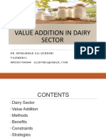 Value Addition in Dairy Sector