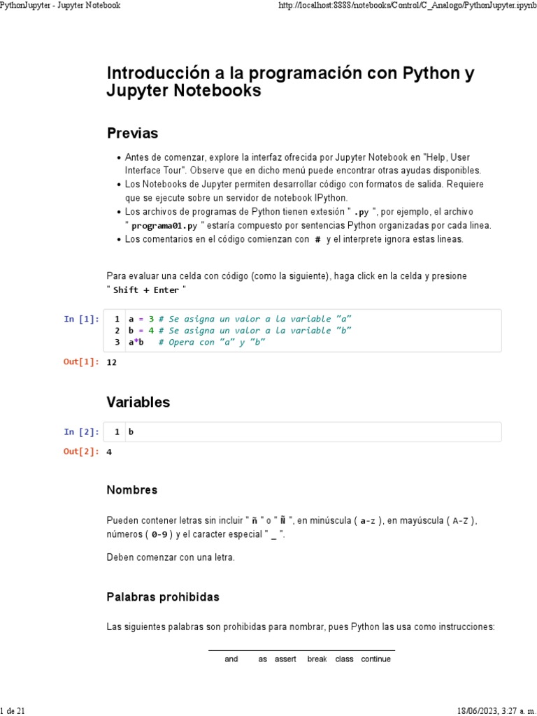 PythonJupyter - Jupyter Notebook | PDF | Python (lenguaje de ...