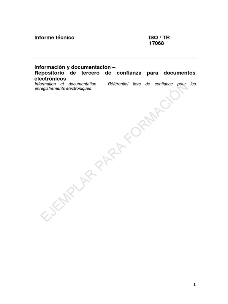 Repositorio de Confianza ISO 17068 | PDF | Organización internacional ...