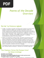 Poems of The Decade Overview