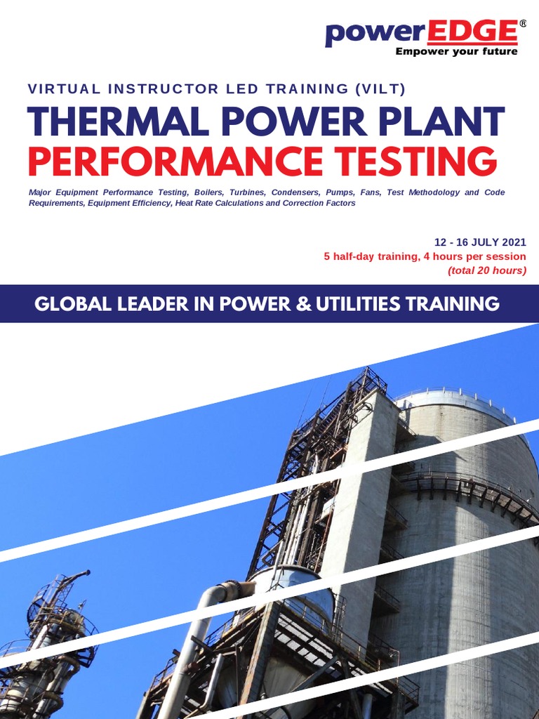 Thermal Power Plant Performance Testing July 2021 R PDF Fossil Fuel