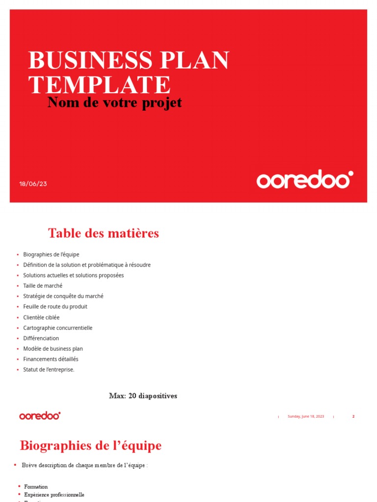 Business Plan Template | PDF | Sodles | Plan d'affaires