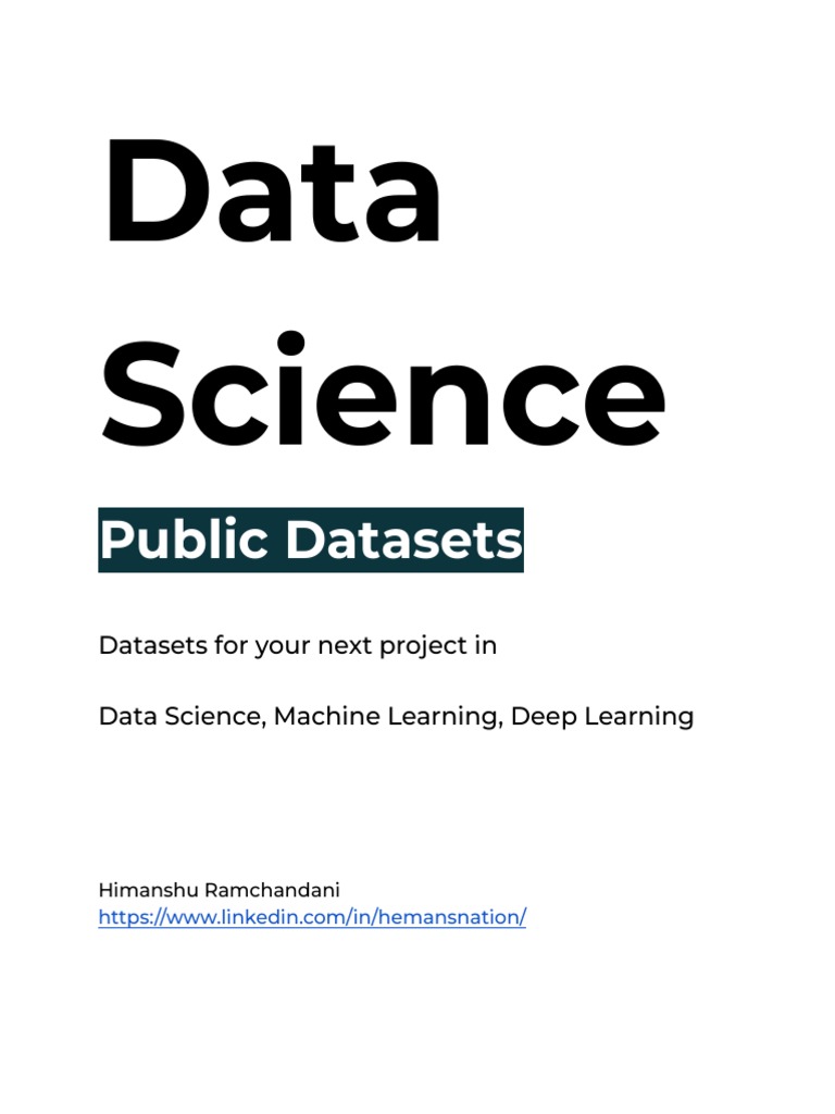 Data Science Public Datasets | PDF | National Center For Biotechnology ...