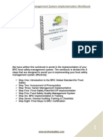 BRC Food Safety Management System Implementation Workbook