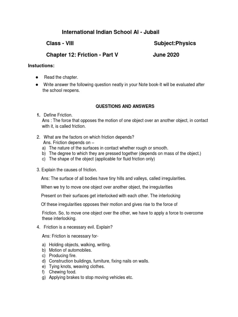 cbse-class-8-physics-notes-part-5-download-free-pdf-friction-force