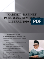 Kabinet - Kabinet Pada Masa Demokrasi Liberal 1950-1959