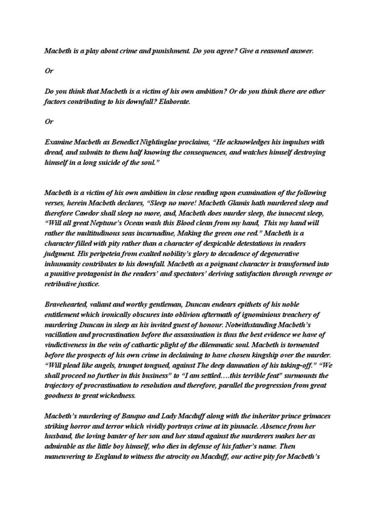 William Shakespeare S Tragedy Macbeth Pdf Macbeth