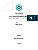 TC. Kafkas Üniversitesi Dede Korkut Eğitim Fakültesi İlköğretim Matematik Öğretmenliği Bölümü Özgül Öğrenme Güçlüğü Makale İnceleme Ödevi