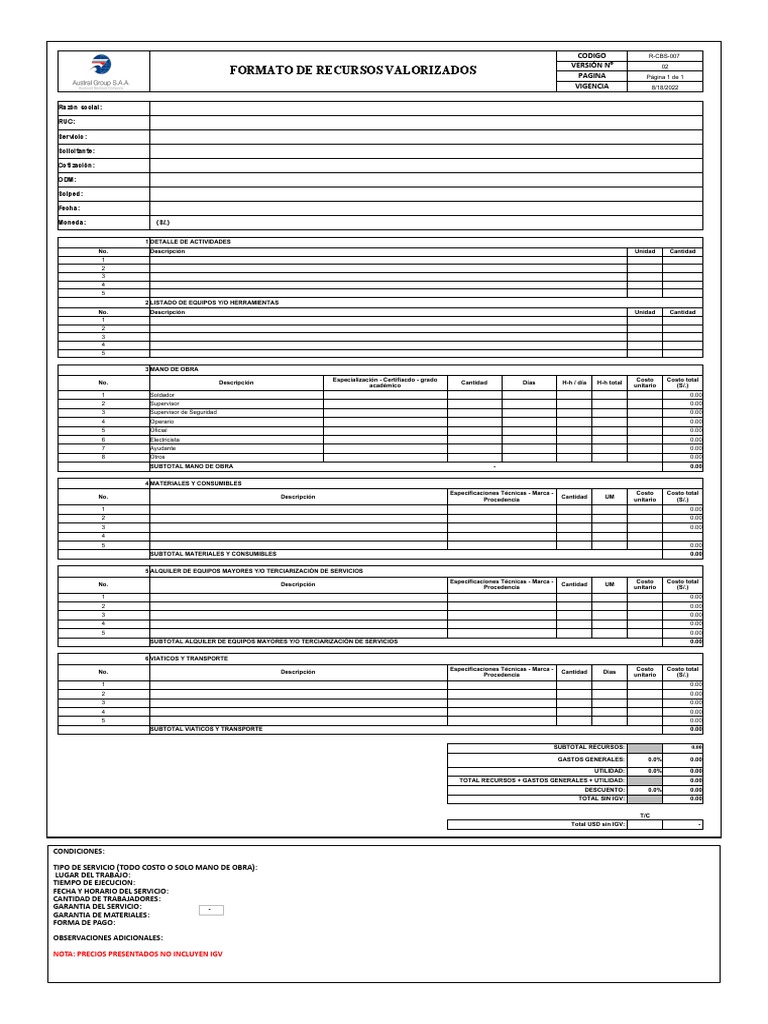 Formato - R CBS 007 | PDF | Economias