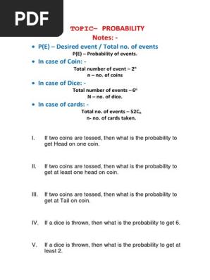 Probability Notes (1)