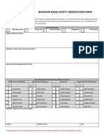 Safety Observation Form