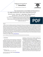 Temperature Distribution Measurement On Microfabricated Thermodevice For Single Biomolecular Observation Using Fluorescent Dye