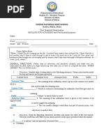 First Quarterly Exam in English For Academic and Professional Purposes Answer Key