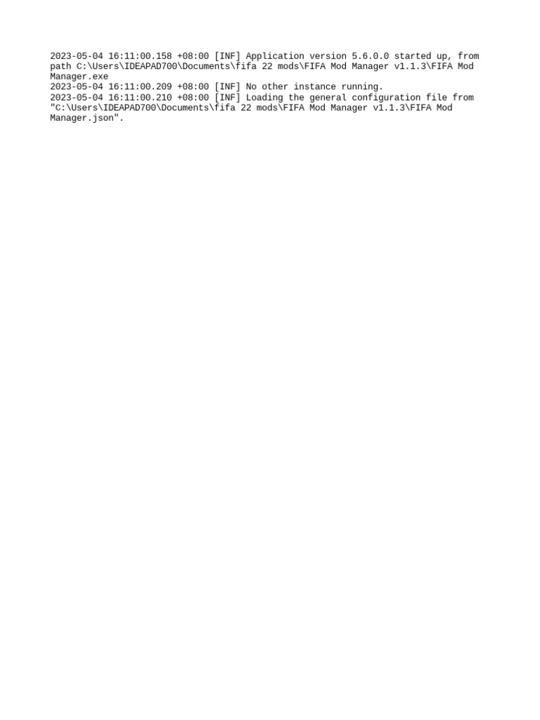 Fifa mod manager log20230504 pdf