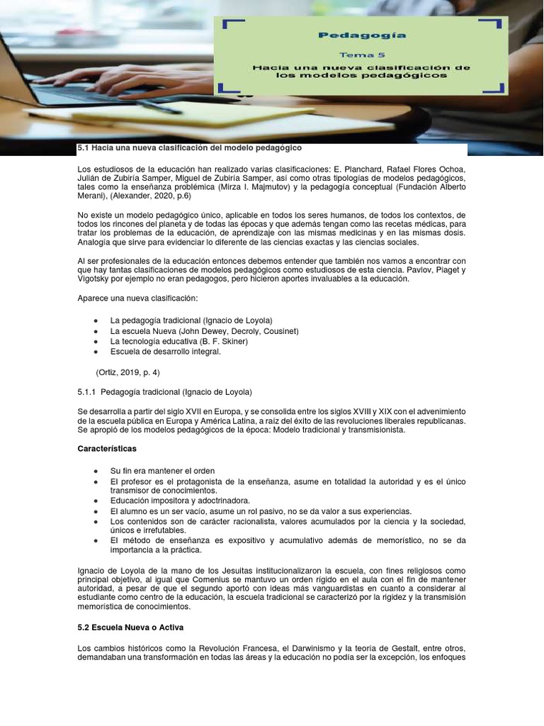 Modelos pedagógicos en la educación moderna | PDF | Enseñando | Aprendizaje