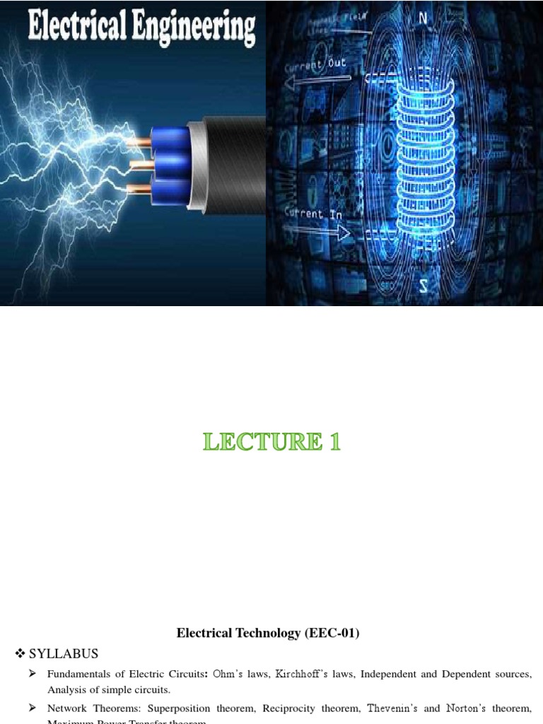 Eec-01 - 1ST Chapter | PDF | Electrical Network | Voltage