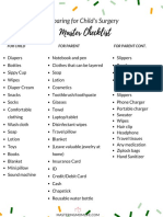 Preparing For Your Child's Surgery Master Checklist-1