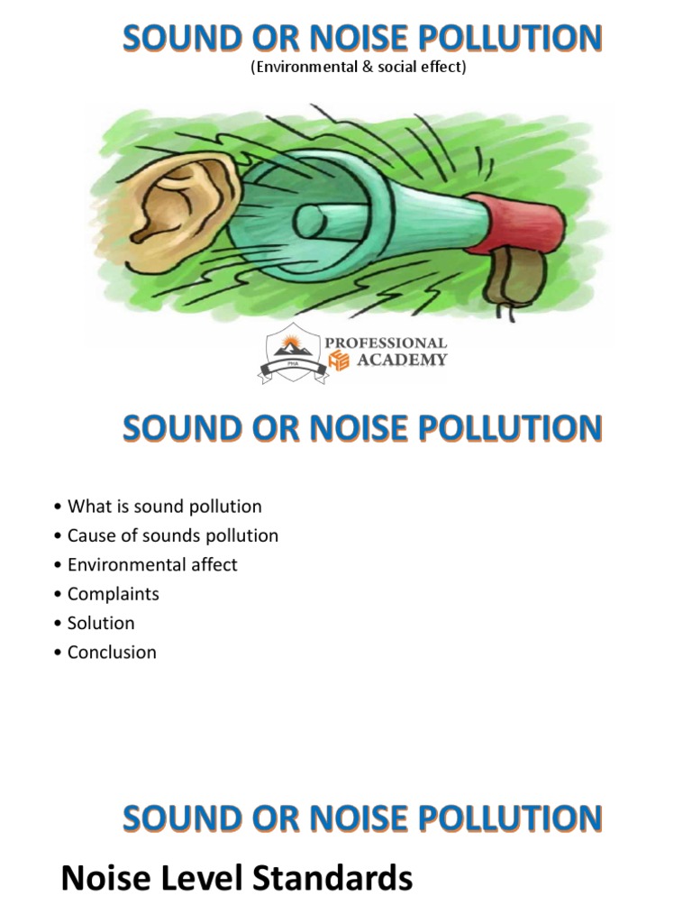 Sound Or Noise Pollution Pdf