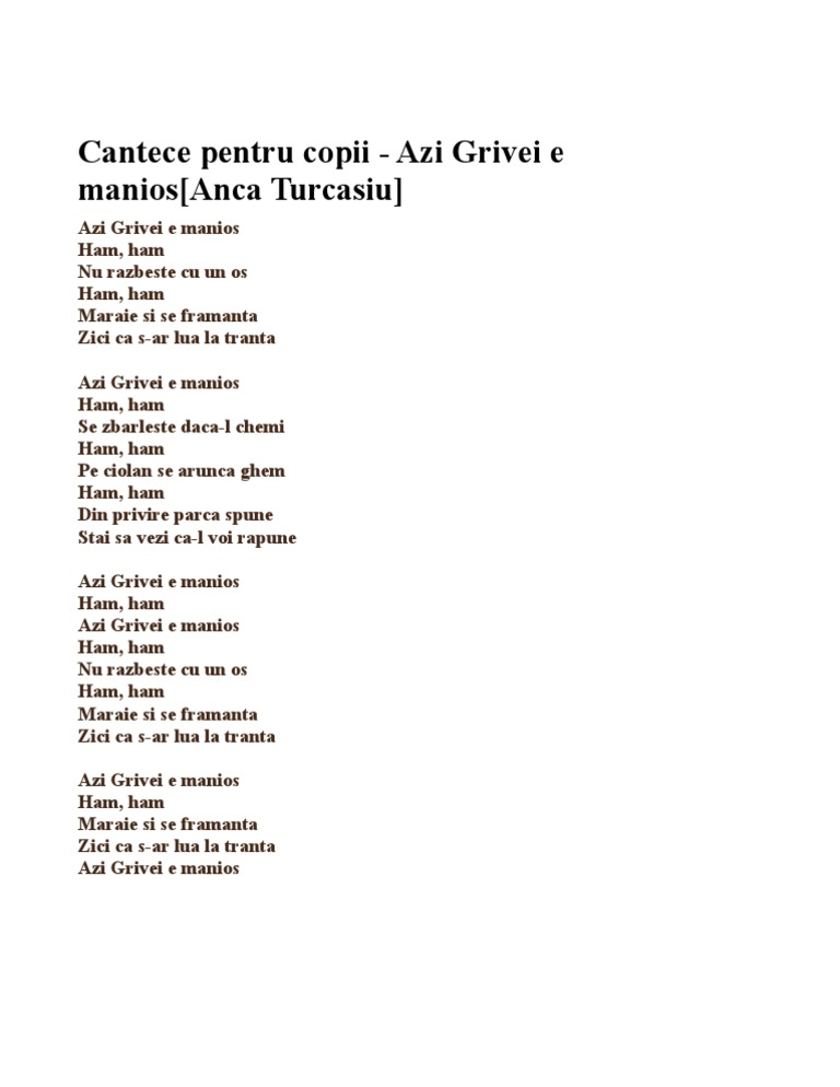Azi Grivei e Manios Versuri | PDF