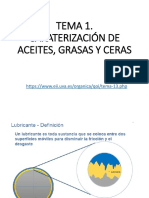 Caracterización de Aceites, Grasas y Ceras