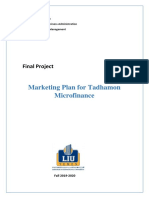 Marketing Management - Final Project - Marketing Plan For Tadhamon Microfinance