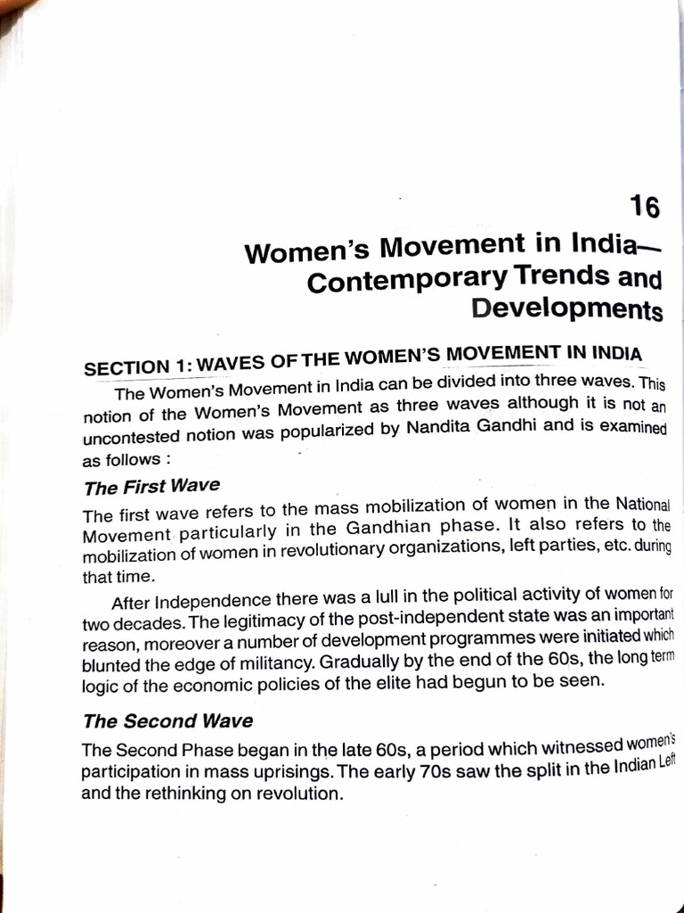Women's Movement Waves in India | PDF | Women's Rights | Discrimination ...