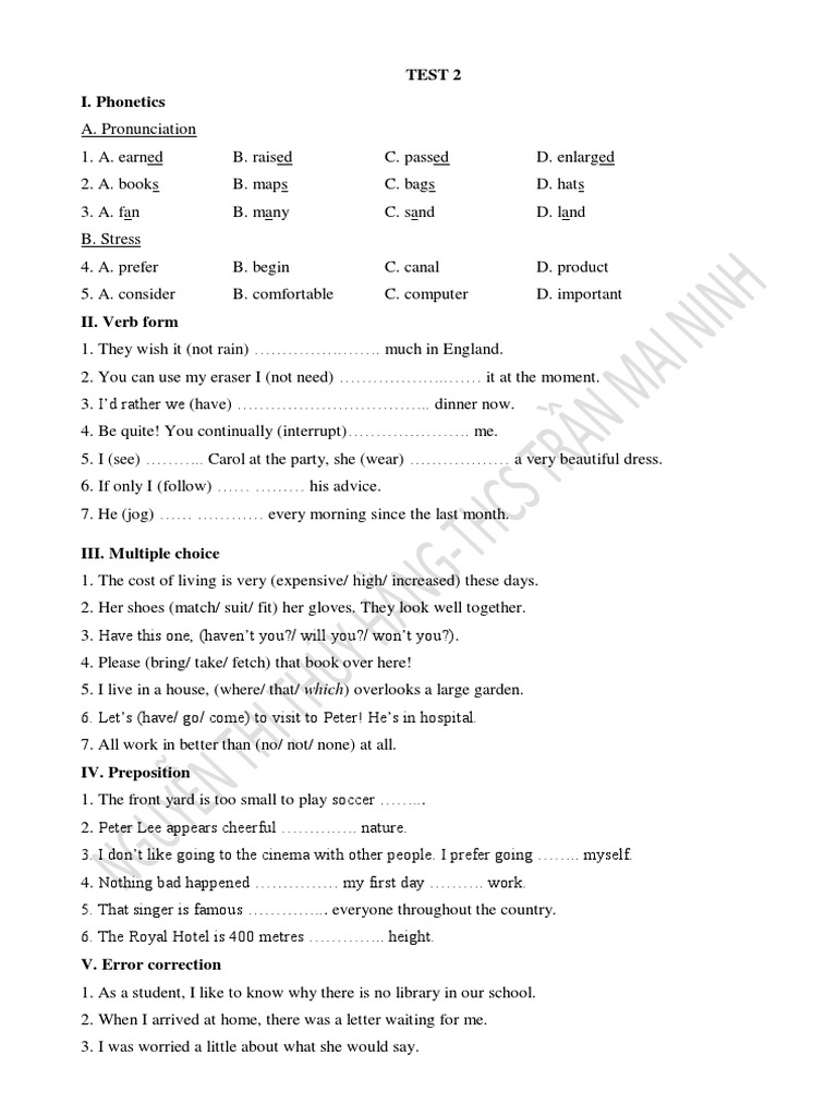 A Written Test 2 Pdf Cost Of Living Linguistics